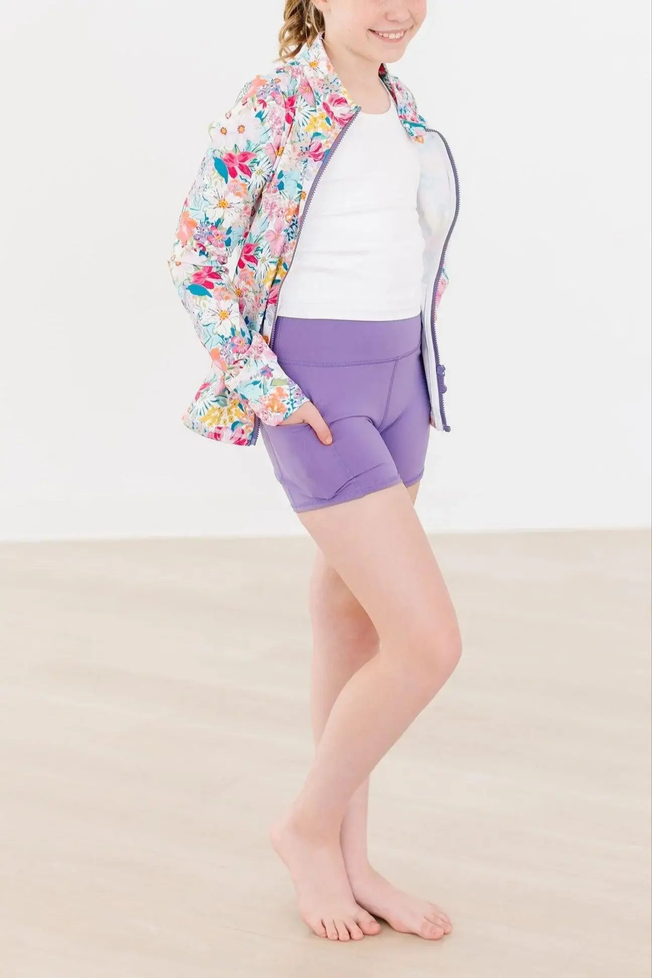 SALE Playful Purple Active Shorty Shorts - Mila & Rose ® - Flyclothing LLC
