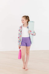 SALE Playful Purple Active Shorty Shorts - Mila & Rose ® - Flyclothing LLC