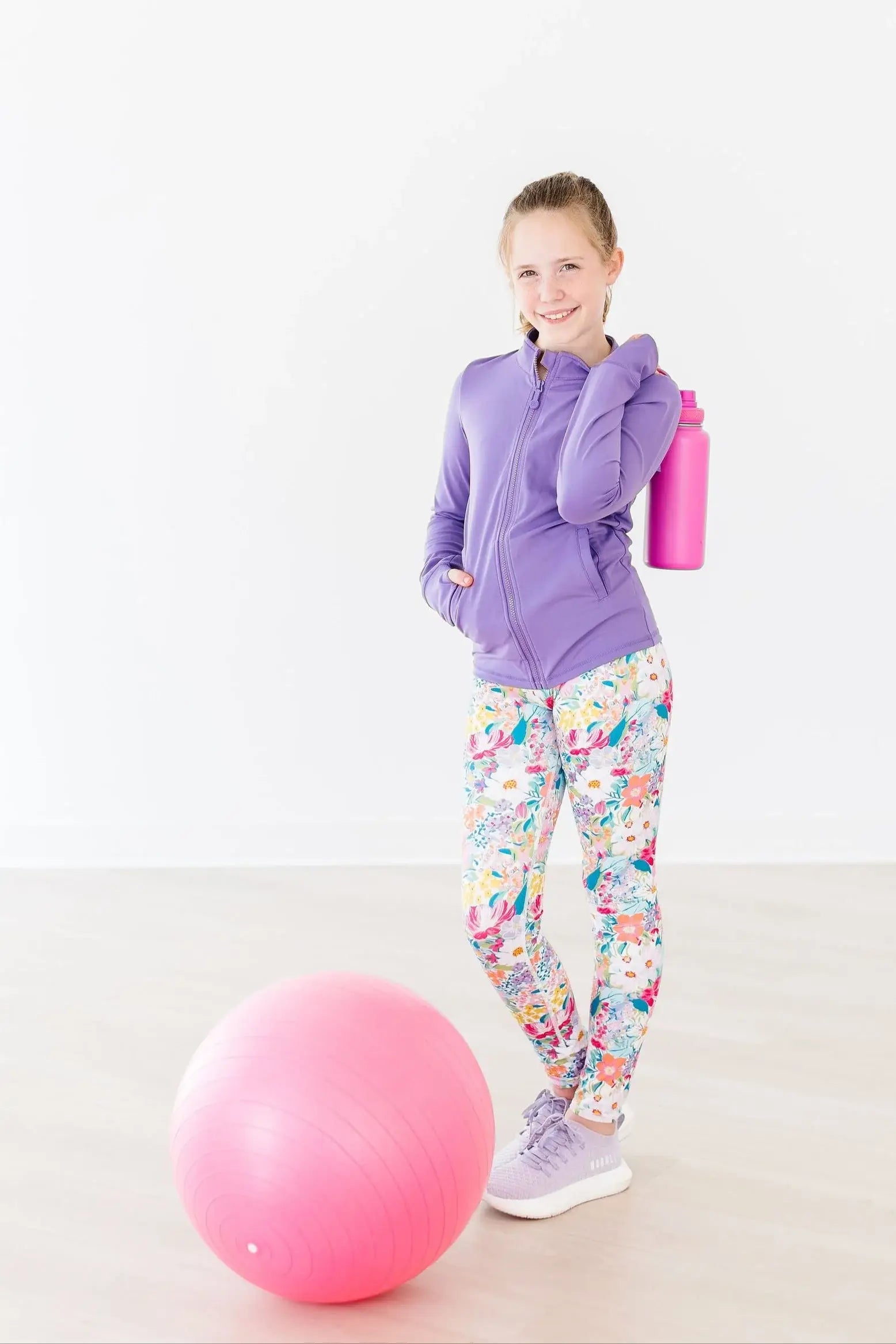 SALE Playful Purple Full-Zip Ruffle Active Jacket - Mila & Rose ® - Flyclothing LLC