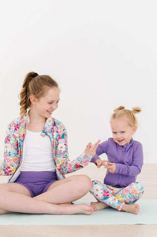 Playful Purple Active Shorty Shorts - Mila & Rose ® - Flyclothing LLC