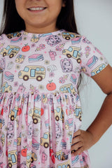 Playground Princess S/S Pocket Twirl Dress - Mila & Rose ® - Flyclothing LLC