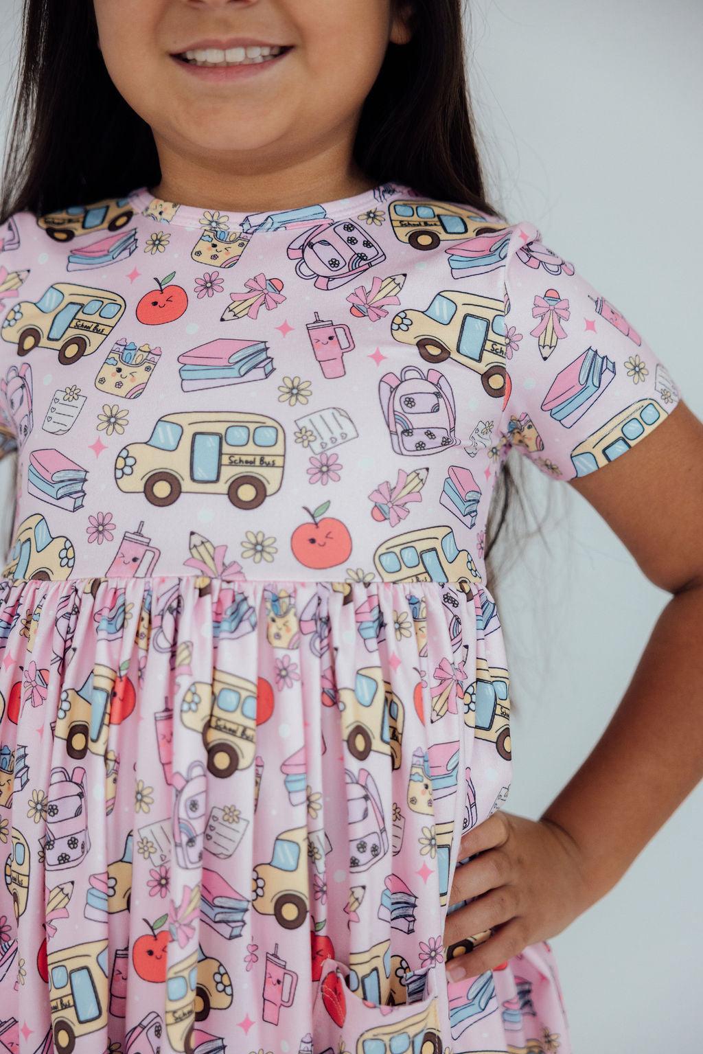 Playground Princess S/S Pocket Twirl Dress - Mila & Rose ® - Flyclothing LLC