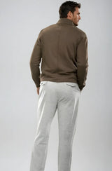 Pleated Wool Trouser Pants - Heather Grey - Buki - Flyclothing LLC
