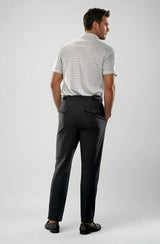Pleated Wool Trouser Pants - Navy - Buki - Flyclothing LLC