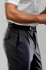 Pleated Wool Trouser Pants - Navy - Buki - Flyclothing LLC
