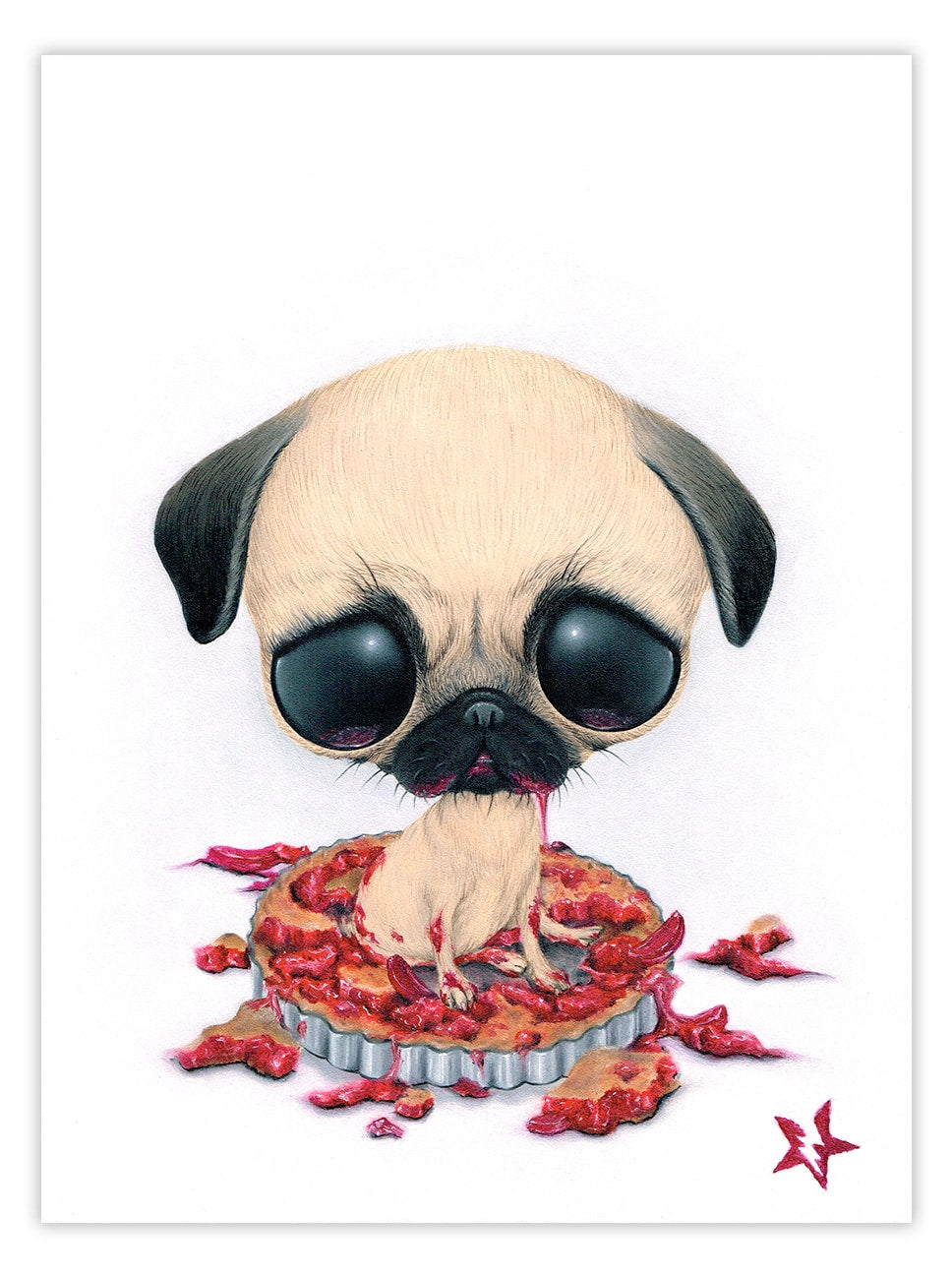Black Market Art Company Plum Tuckered Print