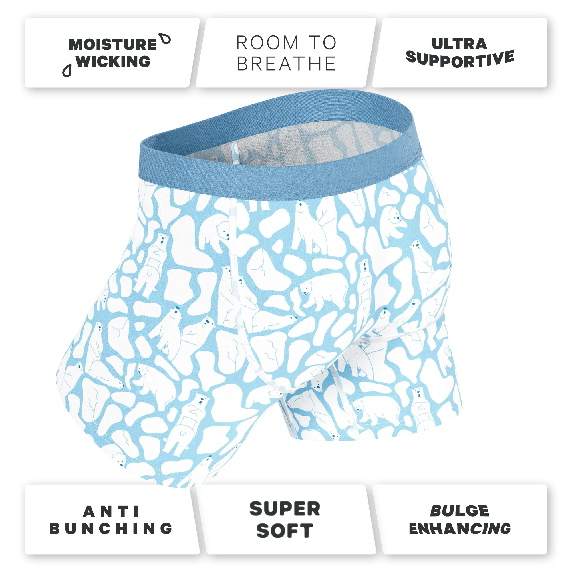 The Polar Polka | Polar Bear Scene Ball Hammock® Pouch Underwear - Shinesty - Flyclothing LLC