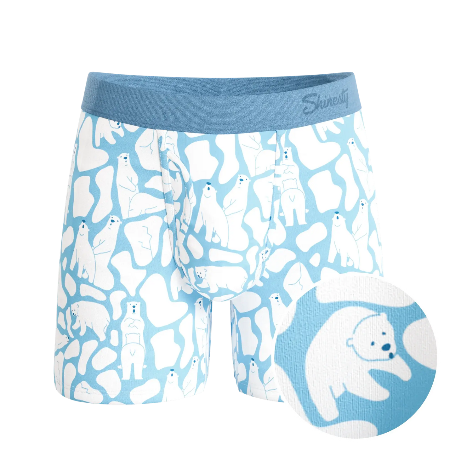 The Polar Polka | Polar Bear Scene Ball Hammock® Pouch Underwear With Fly - Shinesty - Flyclothing LLC