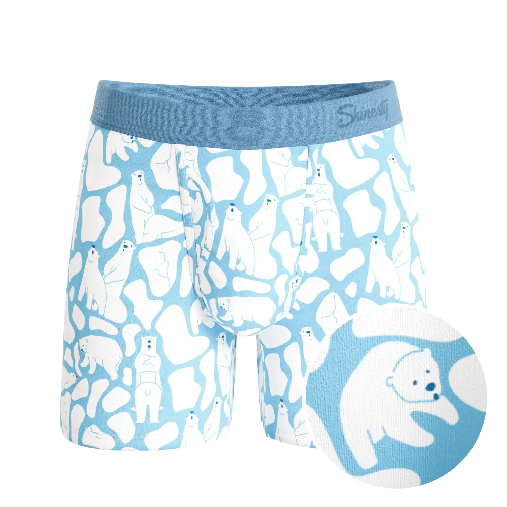 The Polar Polka | Polar Bear Scene Ball Hammock® Pouch Underwear With Fly - Shinesty - Flyclothing LLC