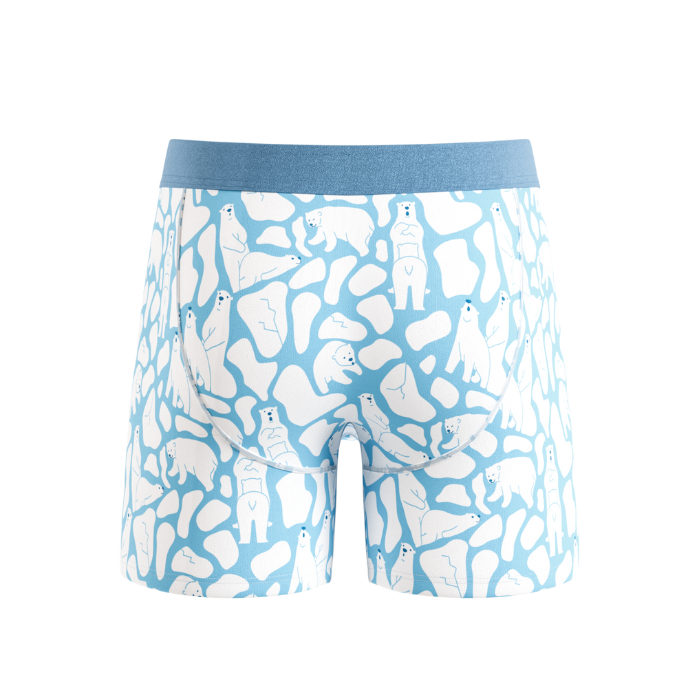 The Polar Polka | Polar Bear Scene Ball Hammock® Pouch Underwear With Fly - Shinesty - Flyclothing LLC