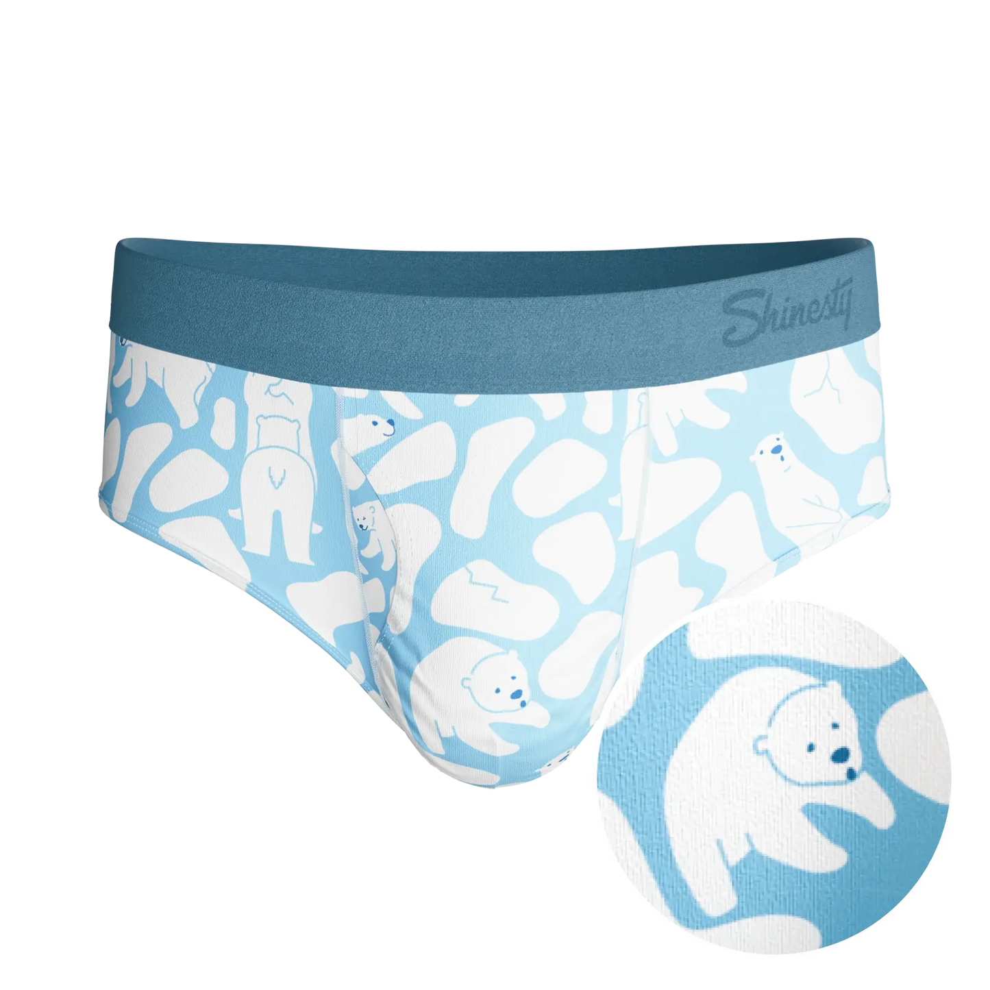 The Polar Polka | Polar Bear Scene Ball Hammock® Pouch Underwear Briefs - Shinesty - Flyclothing LLC