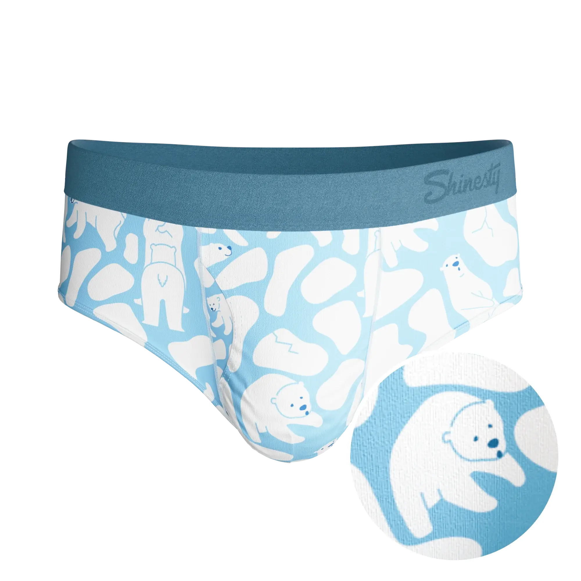 The Polar Polka | Polar Bear Scene Ball Hammock® Pouch Underwear Briefs - Shinesty - Flyclothing LLC