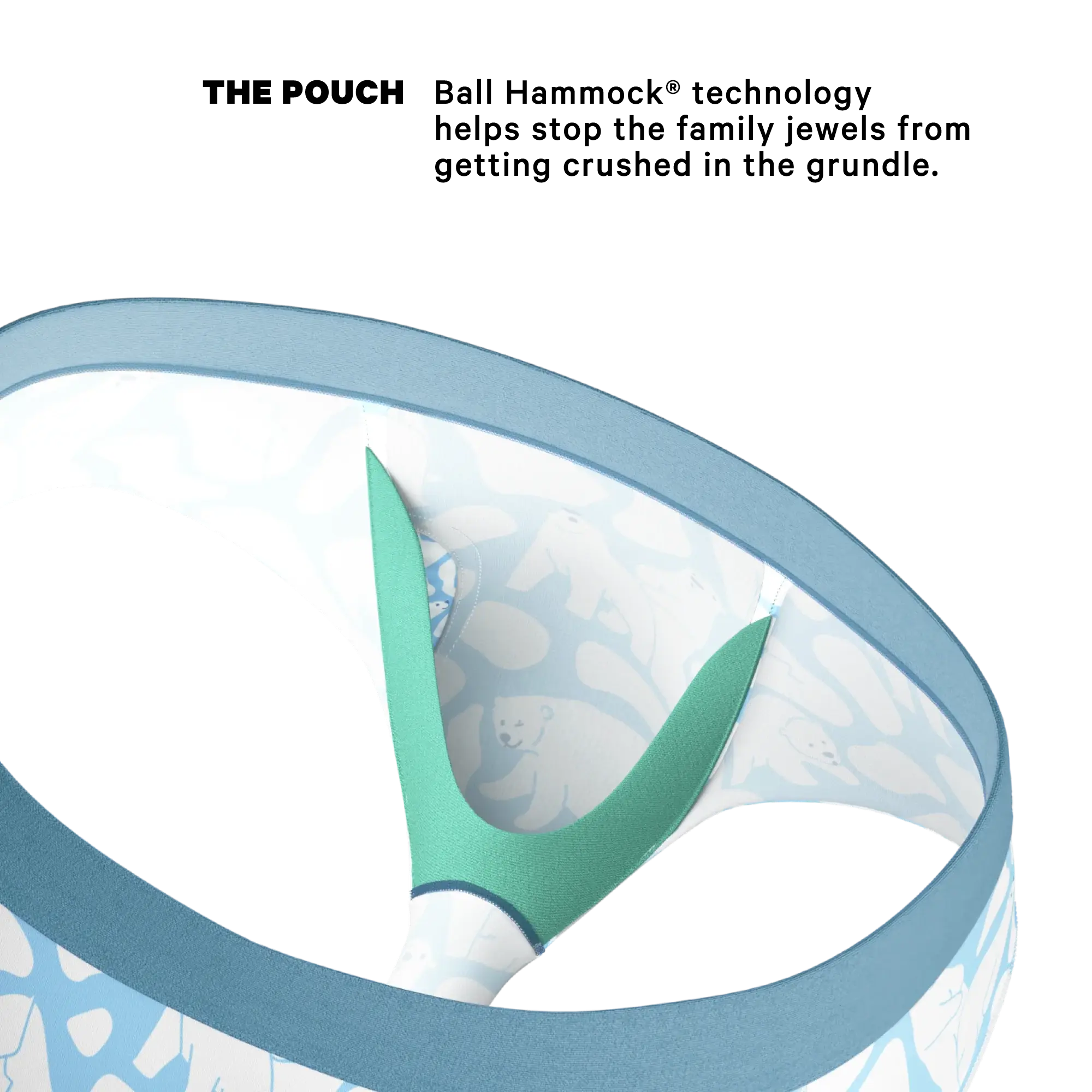 The Polar Polka | Polar Bear Scene Ball Hammock® Pouch Underwear Briefs - Shinesty - Flyclothing LLC