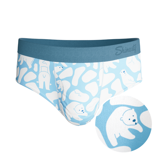 The Polar Polka | Polar Bear Scene Ball Hammock® Pouch Underwear Briefs - Shinesty - Flyclothing LLC