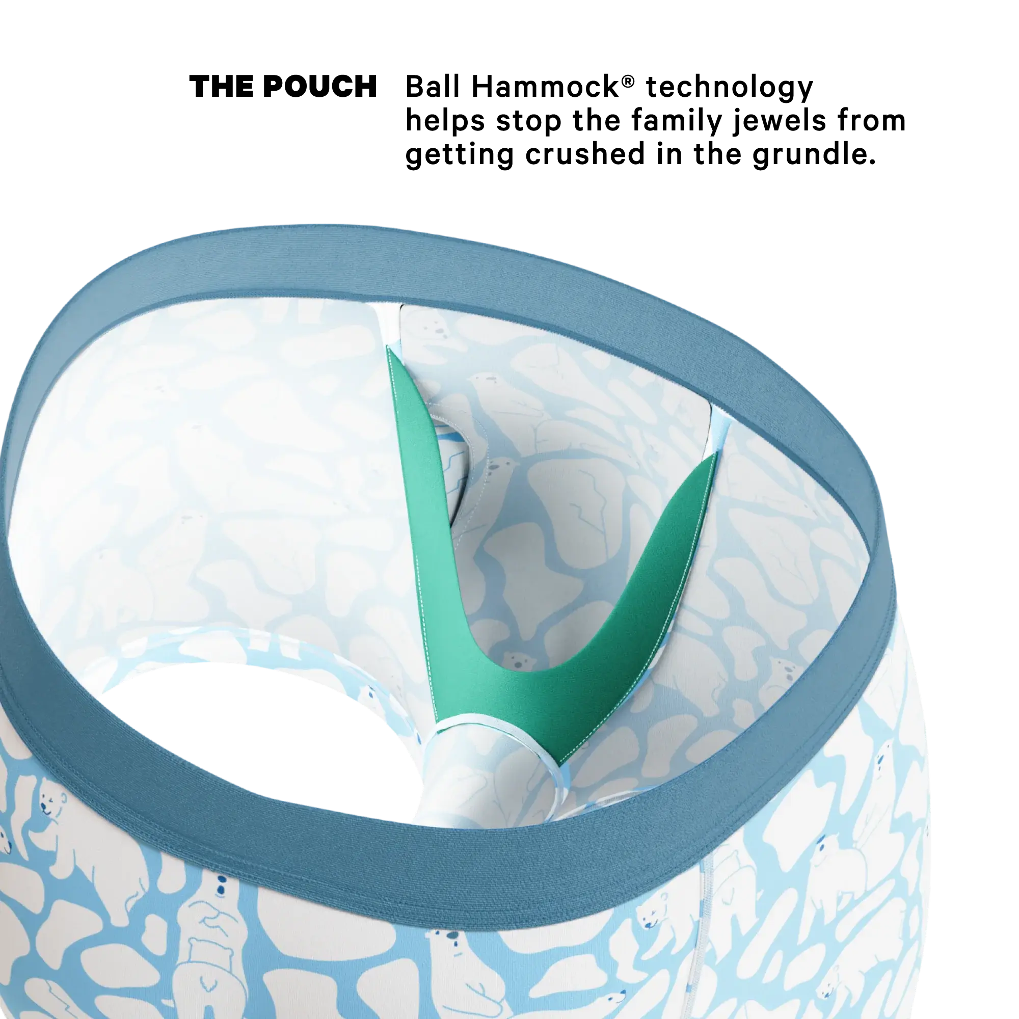 The Polar Polka | Polar Bear Scene Ball Hammock® Pouch Trunks Underwear - Shinesty - Flyclothing LLC