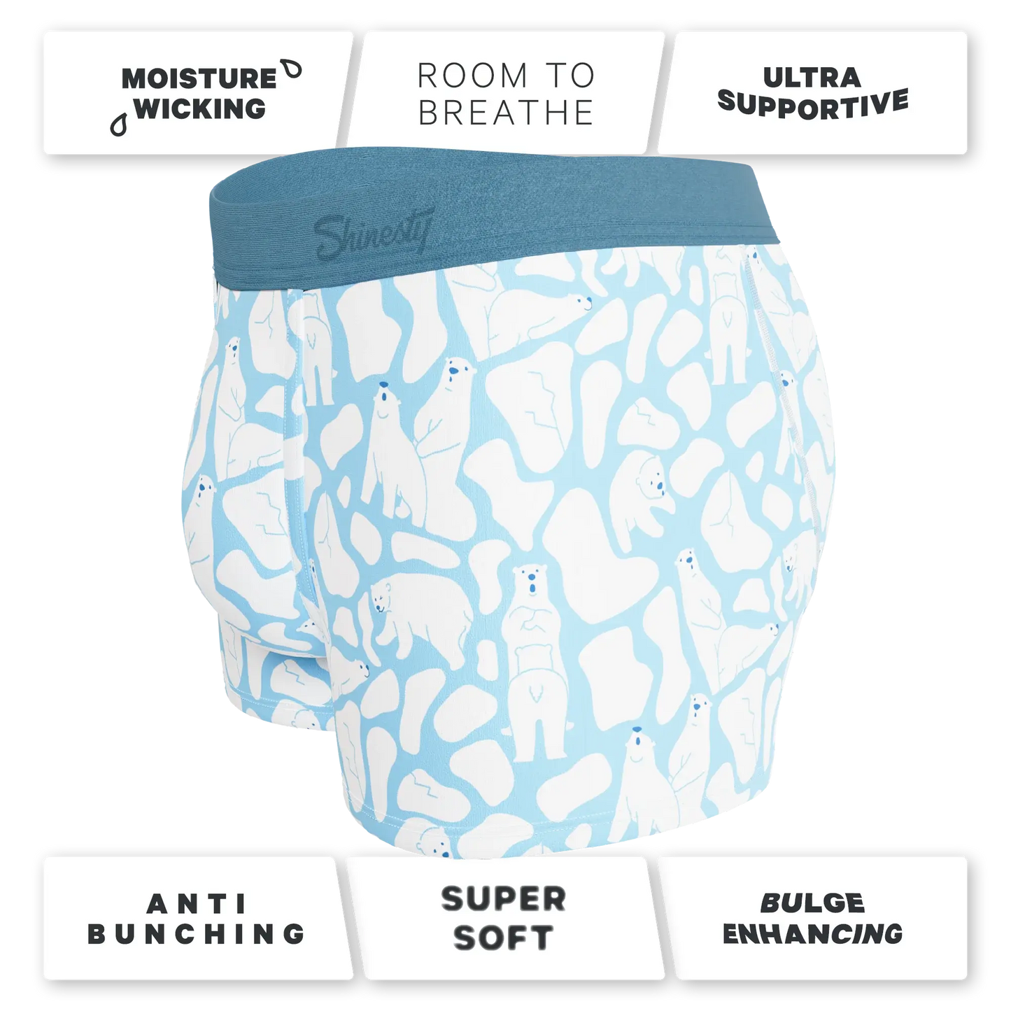 The Polar Polka | Polar Bear Scene Ball Hammock® Pouch Trunks Underwear - Shinesty - Flyclothing LLC