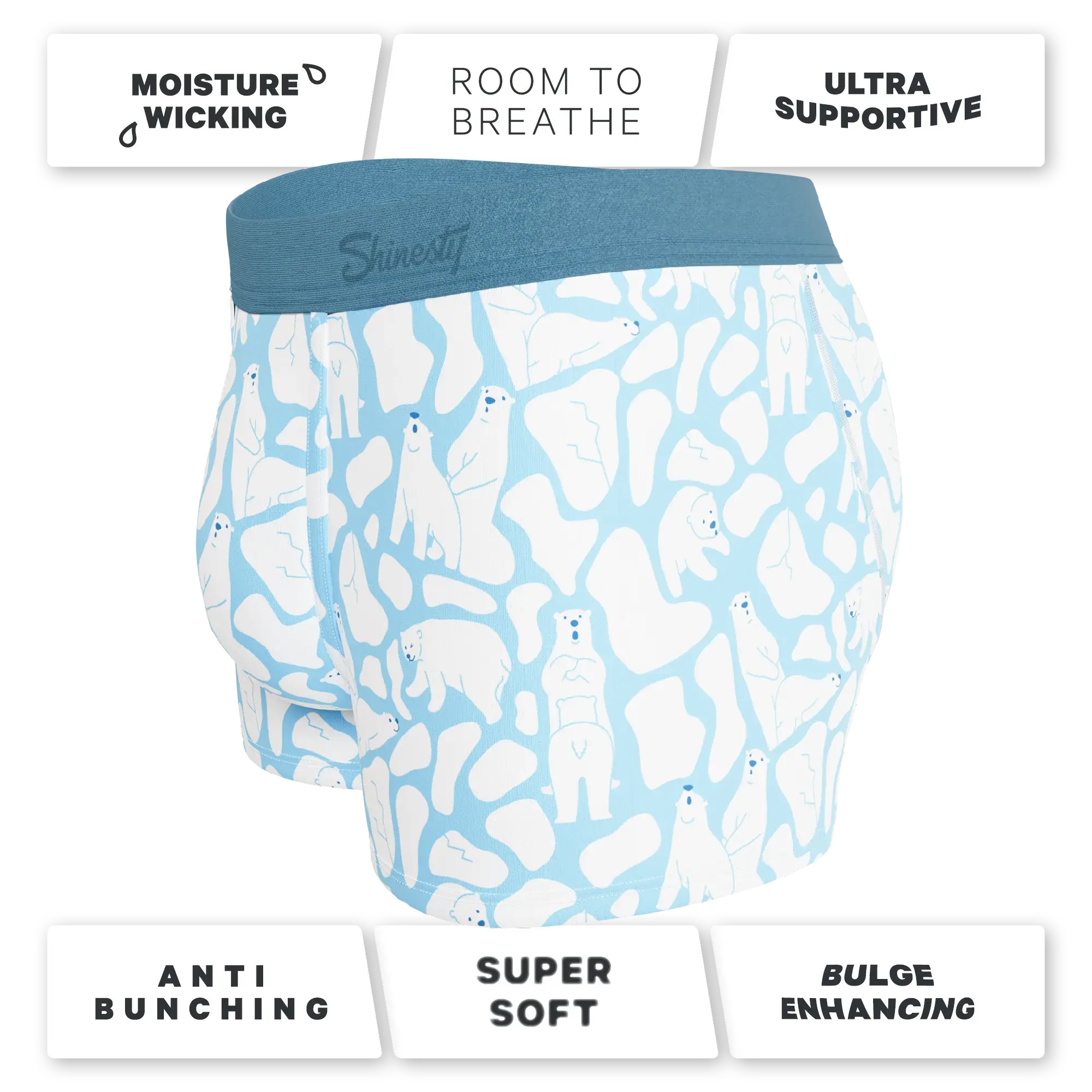 The Polar Polka | Polar Bear Scene Ball Hammock® Pouch Trunks Underwear - Shinesty - Flyclothing LLC