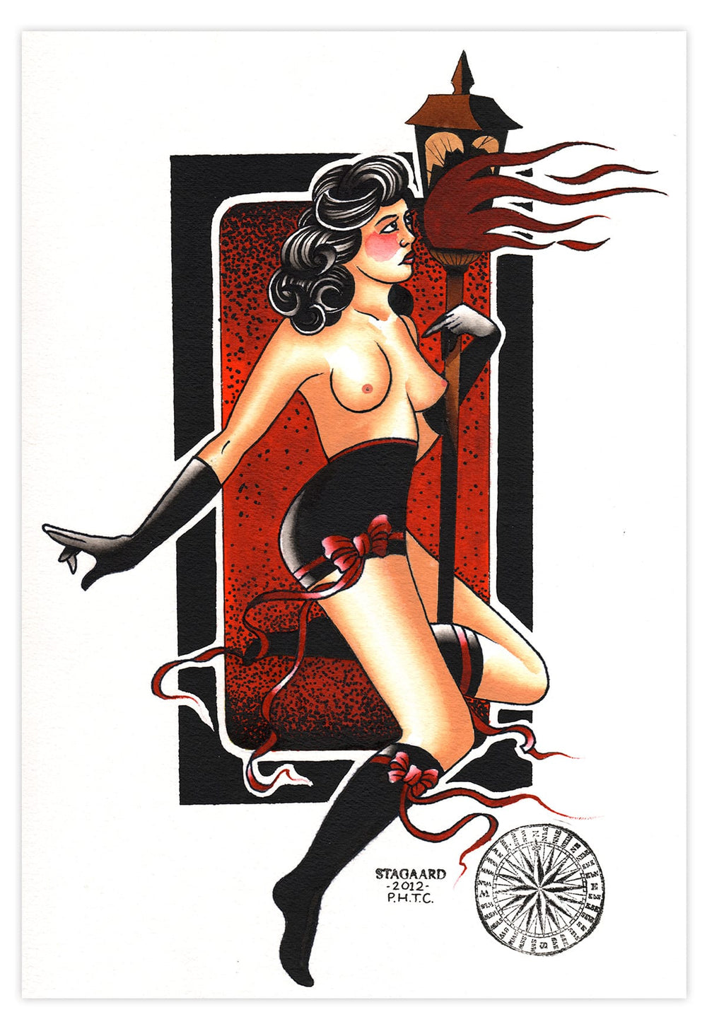 Black Market Art Company Pole Dancer Print