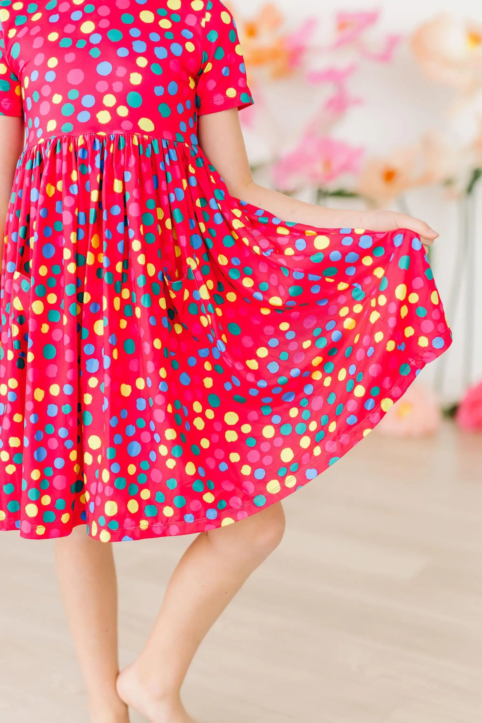 Polka Dot Party S/S Pocket Twirl Dress - Mila & Rose ® - Flyclothing LLC