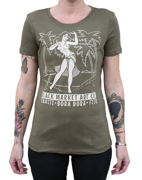 Black Market Art Company Polynesian Paradise Women's T-Shirt