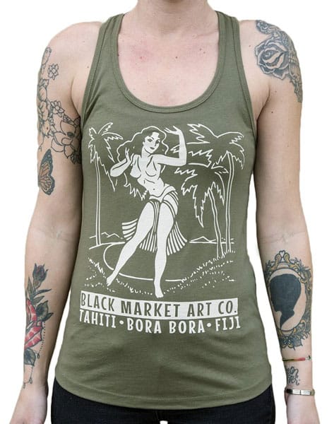 Black Market Art Company Polynesian Paradise Women's Tank Top