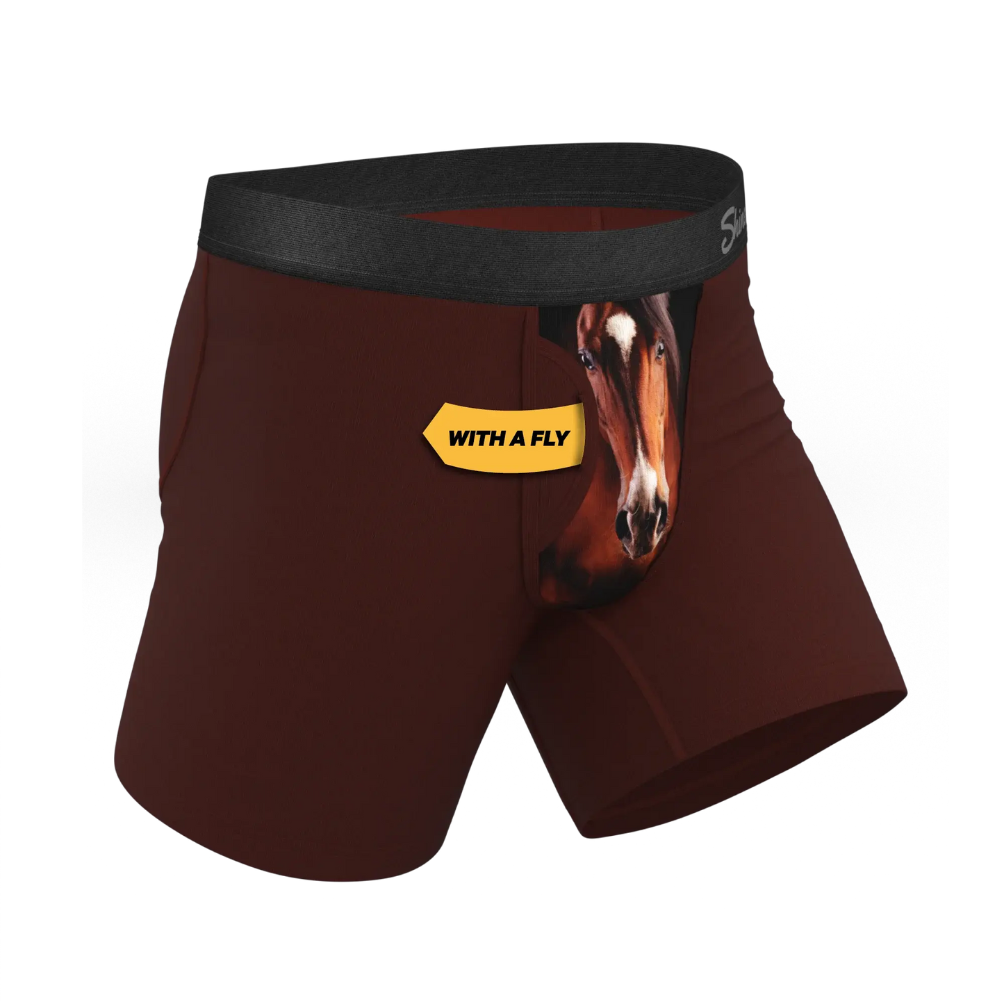 The Pony Express | Horse Ball Hammock® Pouch Underwear With Fly - Shinesty - Flyclothing LLC