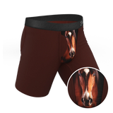 The Pony Express | Horse Long Leg Ball Hammock® Pouch Underwear With Fly - Shinesty - Flyclothing LLC
