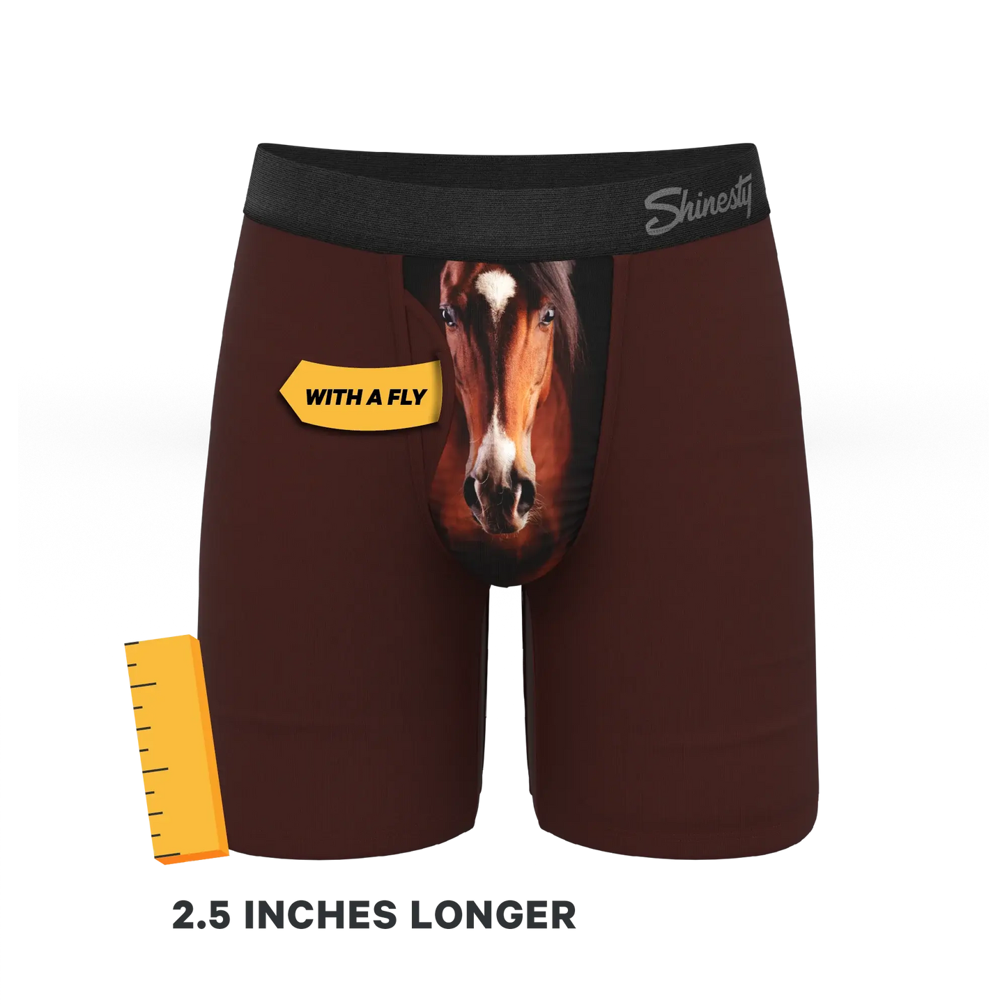 The Pony Express | Horse Long Leg Ball Hammock® Pouch Underwear With Fly - Shinesty - Flyclothing LLC