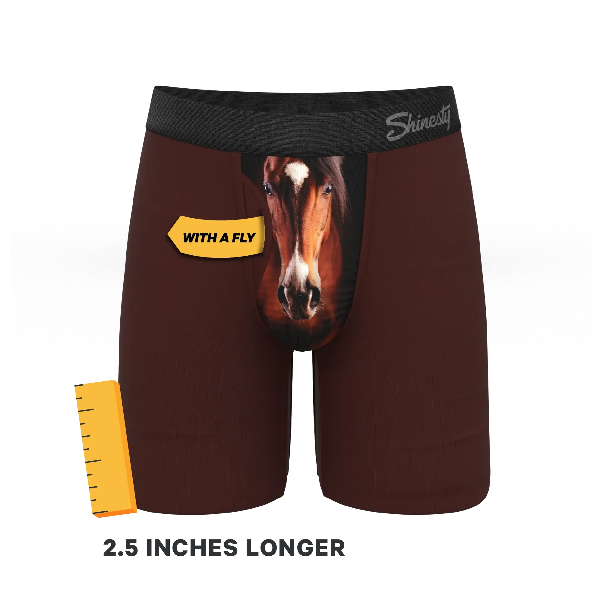 The Pony Express | Horse Long Leg Ball Hammock® Pouch Underwear With Fly - Shinesty - Flyclothing LLC