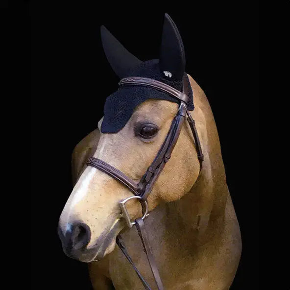 Plughz Black Sound Off 2 Square Front Pony Ear Net - Breeches.com - Flyclothing LLC