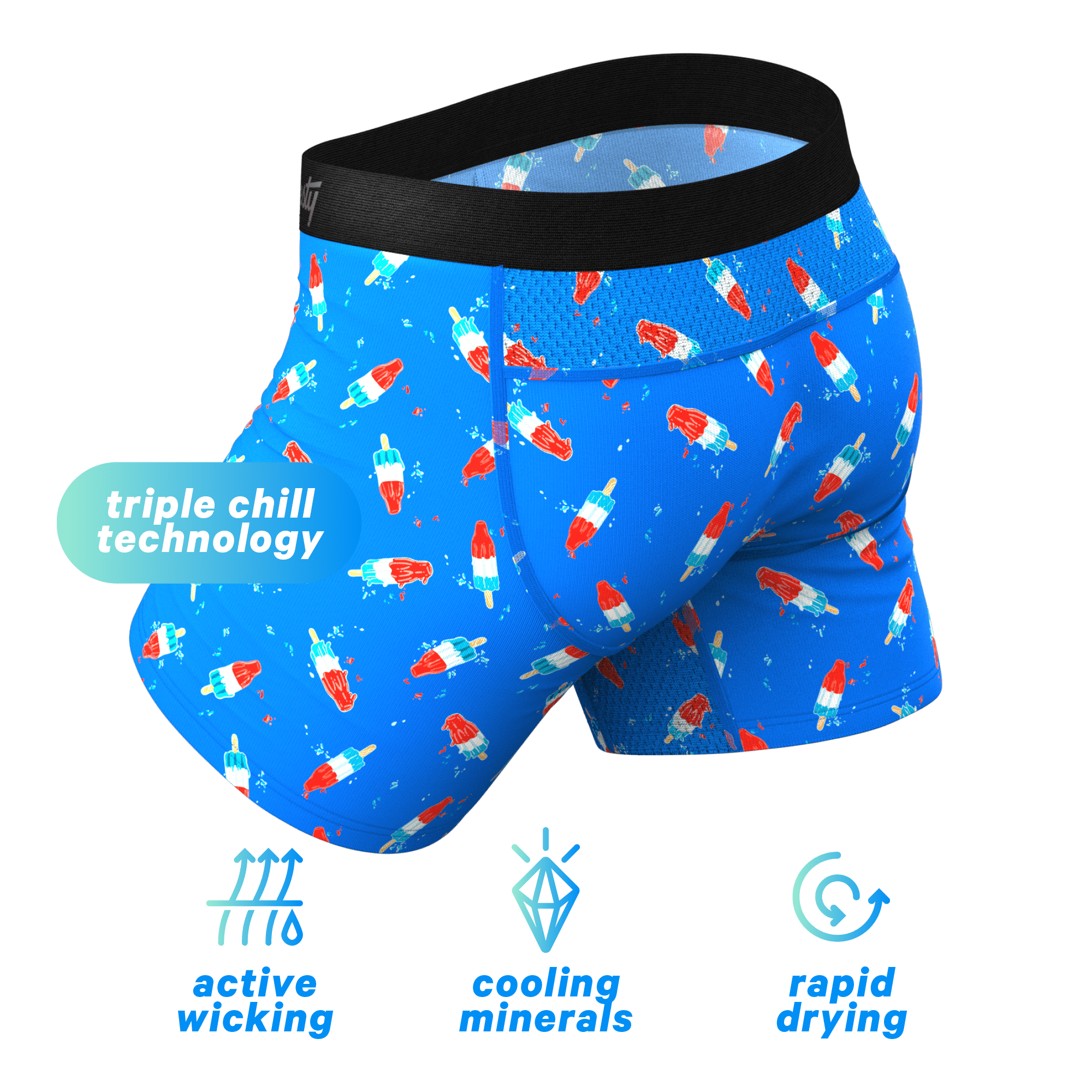 The Popsicle Stick | USA Popsicle paradICE™ Cooling Ball Hammock® Underwear - Shinesty