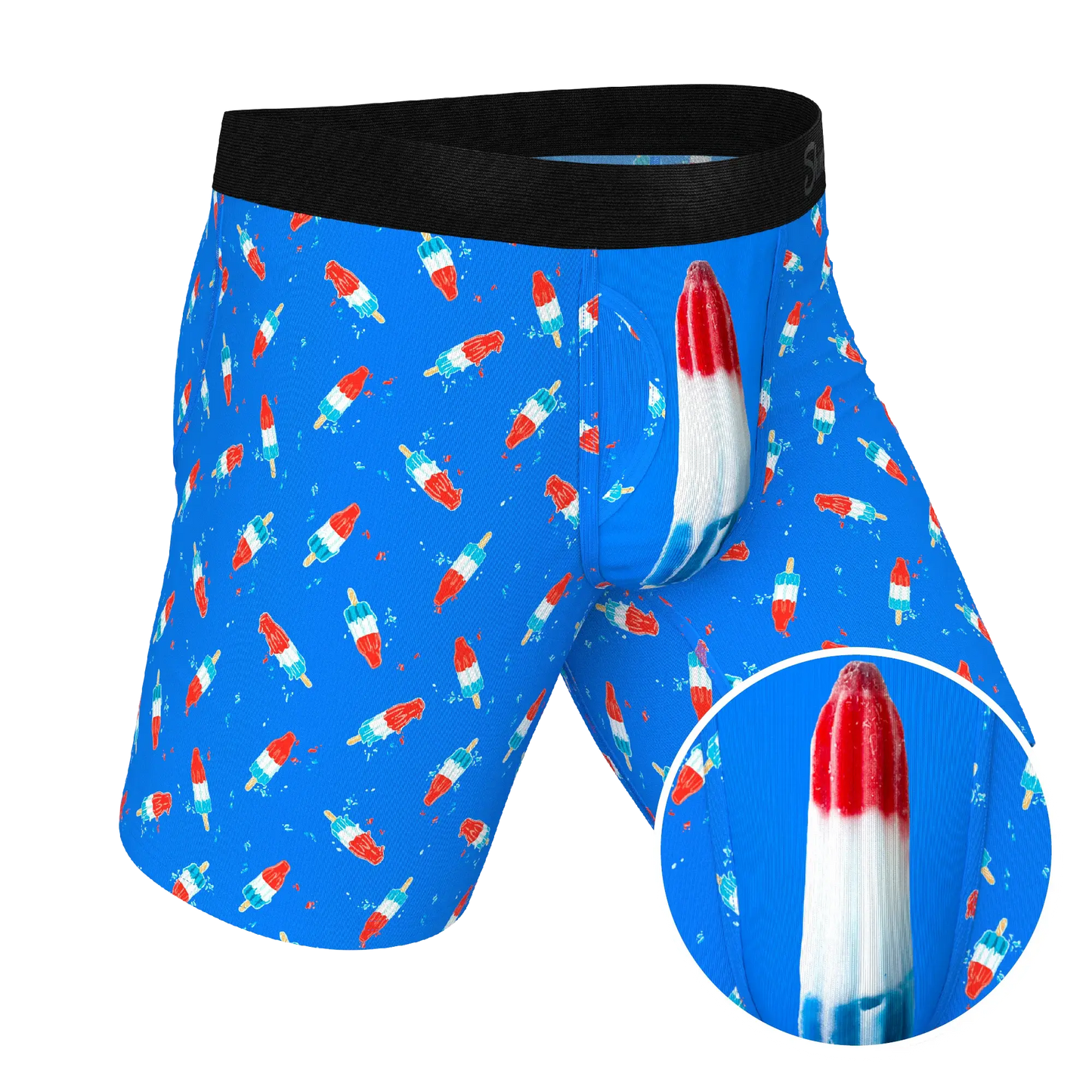 The Popsicle Stick Apex | USA Popsicle Long Leg Ball Hammock® Pouch Underwear With Fly - Shinesty - Flyclothing LLC