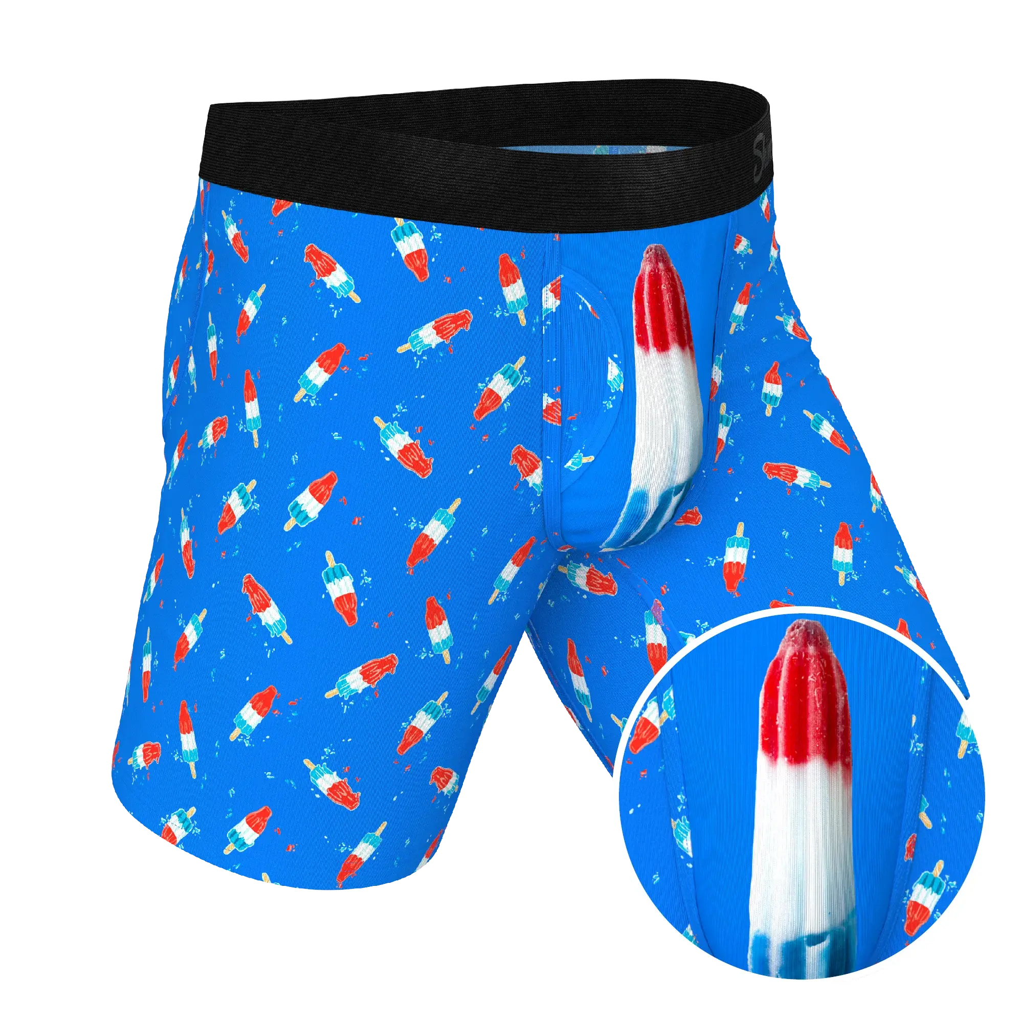 The Popsicle Stick Apex | USA Popsicle Long Leg Ball Hammock® Pouch Underwear With Fly - Shinesty - Flyclothing LLC