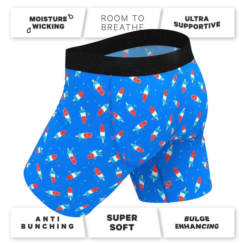 The Popsicle Stick Apex | USA Popsicle Long Leg Ball Hammock® Pouch Underwear With Fly - Shinesty - Flyclothing LLC