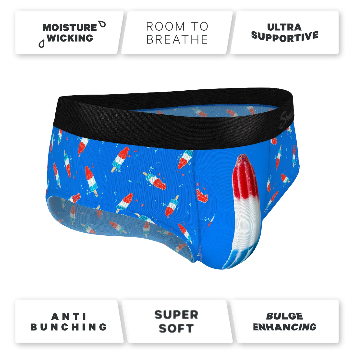 The Popsicle Stick Apex | USA Popsicle Ball Hammock® Pouch Underwear Briefs - Shinesty - Flyclothing LLC