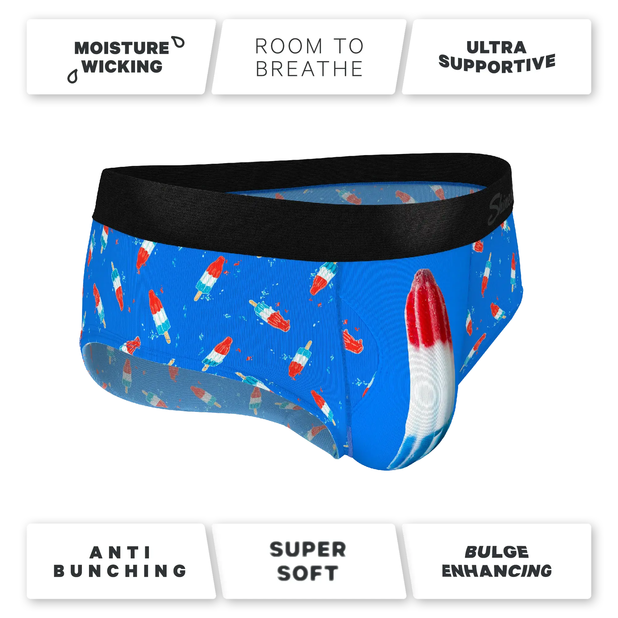 The Popsicle Stick Apex | USA Popsicle Ball Hammock® Pouch Underwear Briefs - Shinesty - Flyclothing LLC