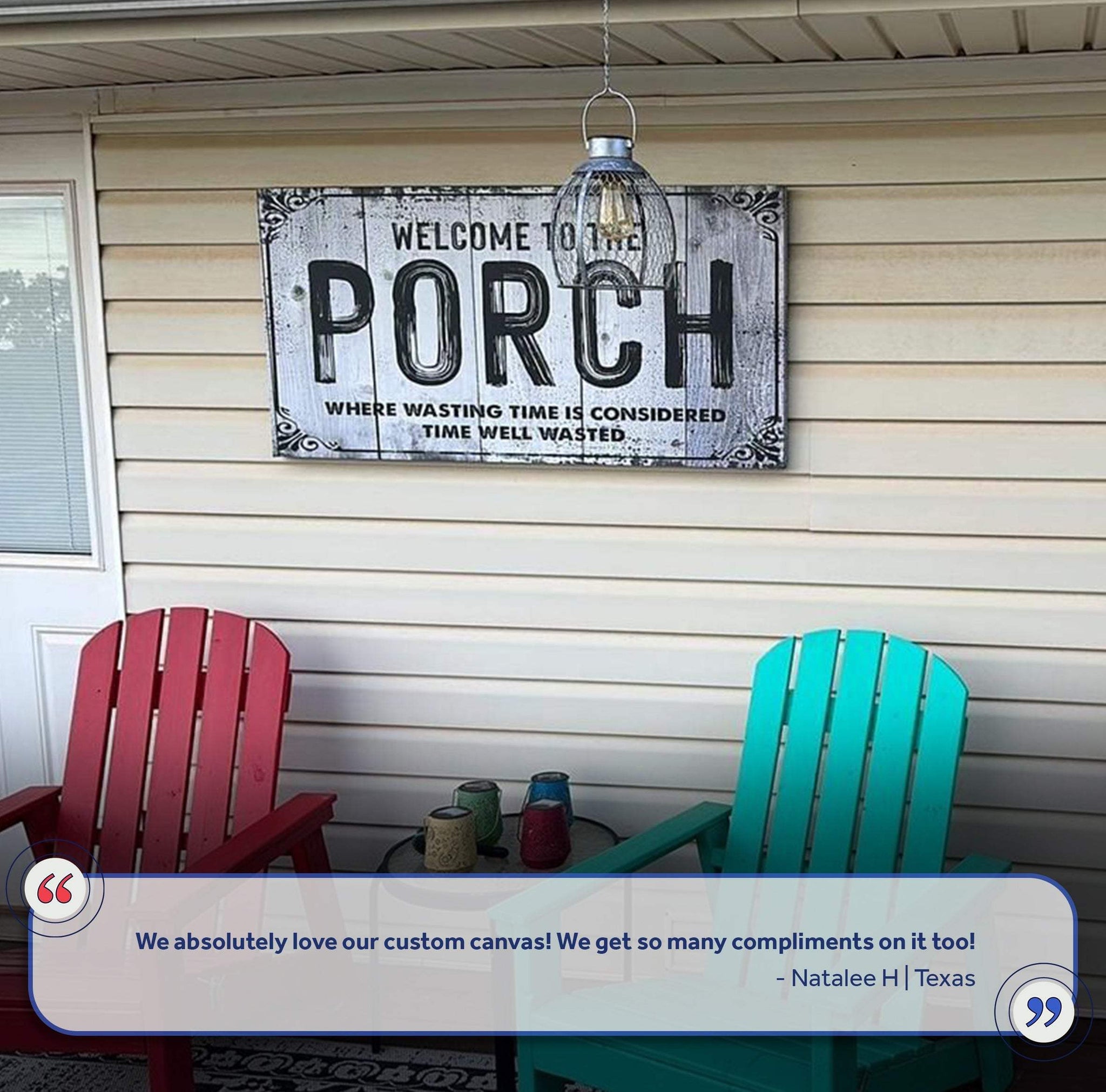 Welcome To The Porch Sign VII - Tailored Canvases - Flyclothing LLC