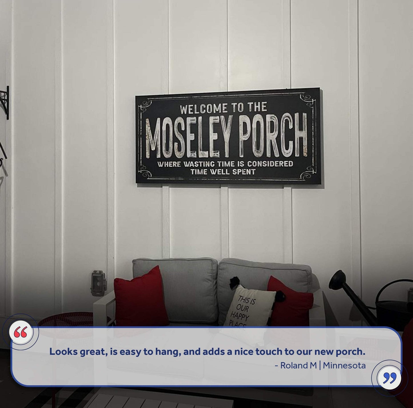 Welcome To The Porch Sign VI - Tailored Canvases - Flyclothing LLC