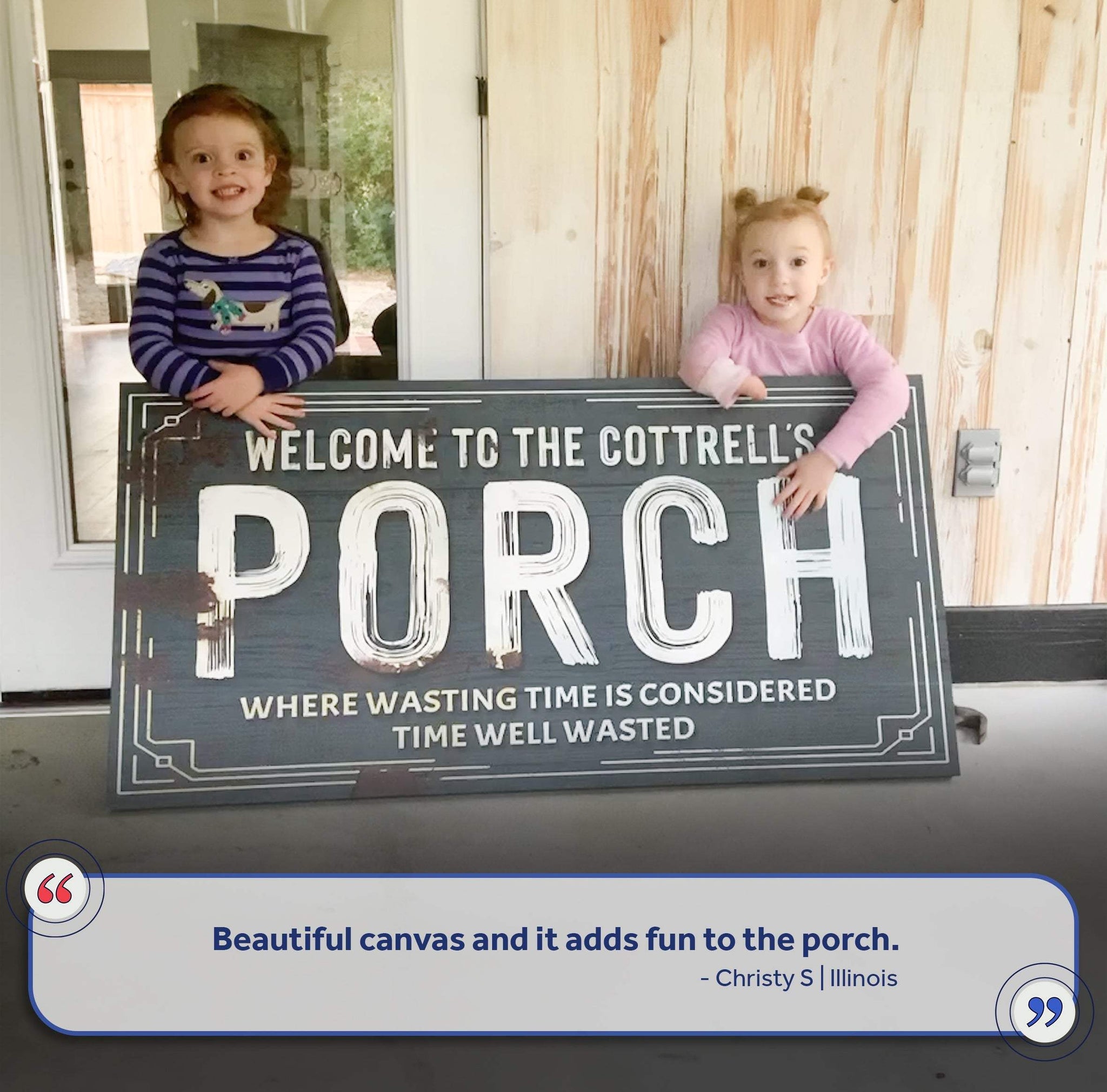 Welcome To The Porch Sign VI - Tailored Canvases - Flyclothing LLC