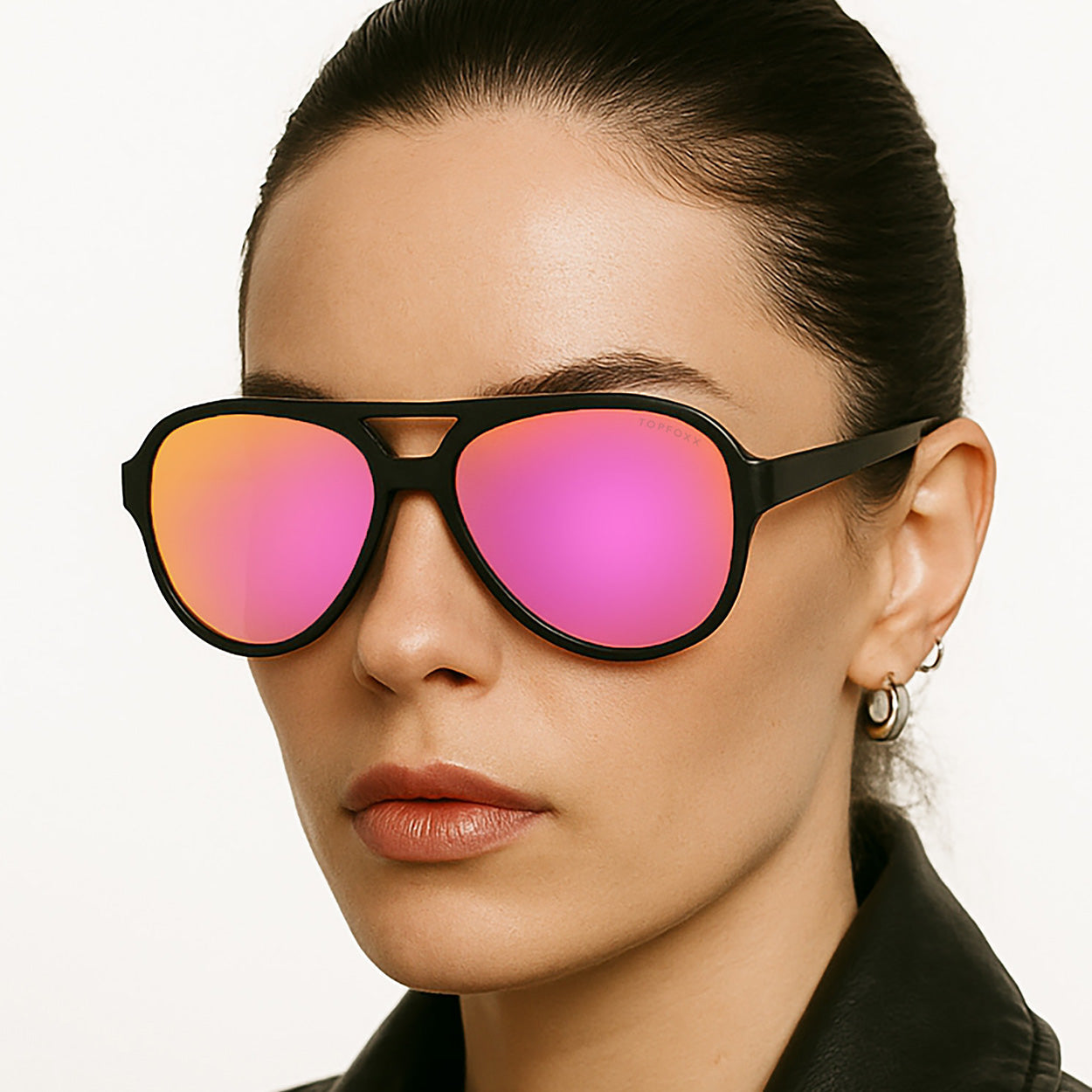 Poseidon Mirrored Pink – Tangle-Free Floating Aviators - TopFoxx - Flyclothing LLC