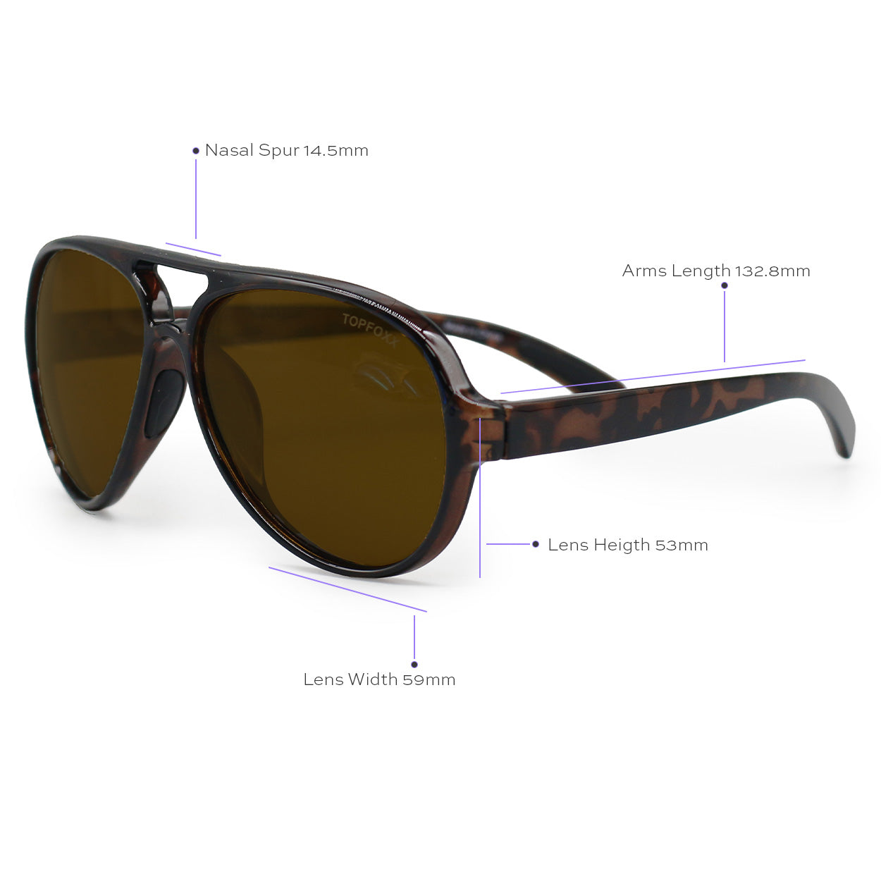 Poseidon Brown Tortoise – Tangle-Free Floating Aviators - TopFoxx - Flyclothing LLC
