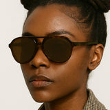 Poseidon Brown Tortoise – Tangle-Free Floating Aviators - TopFoxx - Flyclothing LLC