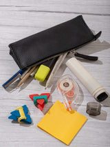Black Leather Stationery Case (set of 2) - Classy Leather Bags - Flyclothing LLC