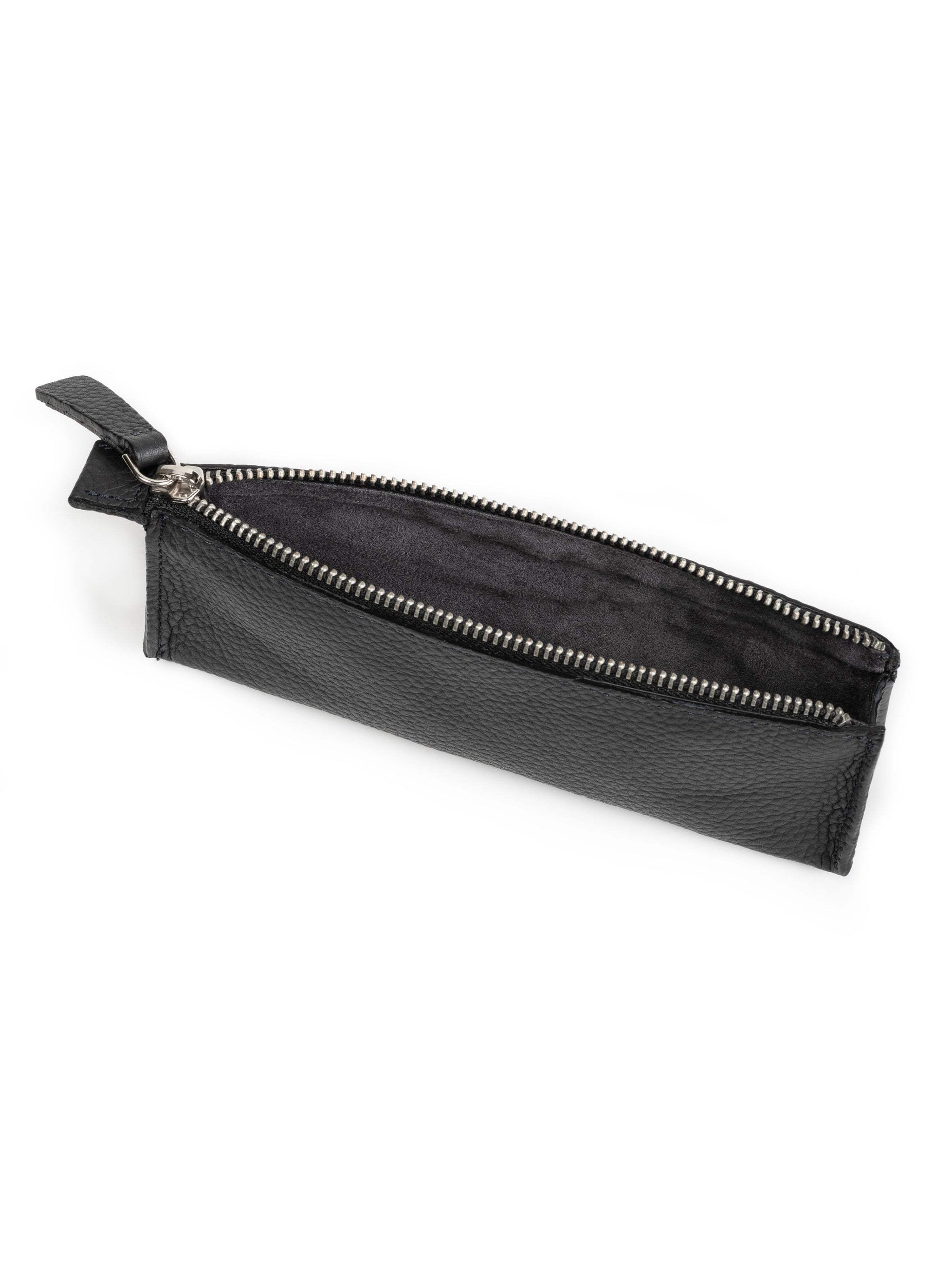 Black Leather Stationery Case (set of 2) - Classy Leather Bags - Flyclothing LLC