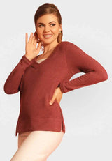 Power Vee 'Sweater' Sweatshirt - Wine - Buki - Flyclothing LLC