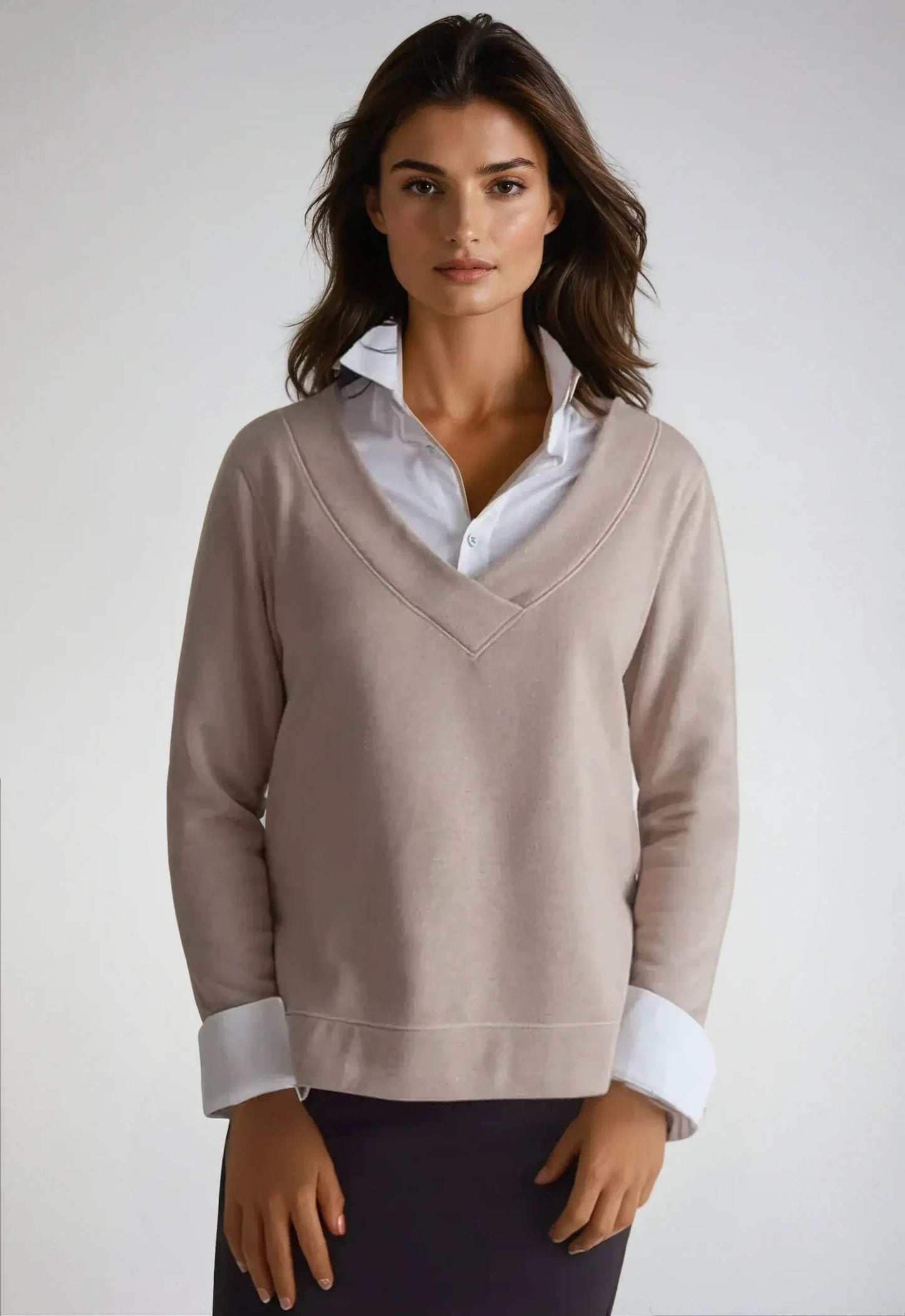 Power Vee 'Sweater' Sweatshirt - Charcoal Gray - Buki - Flyclothing LLC