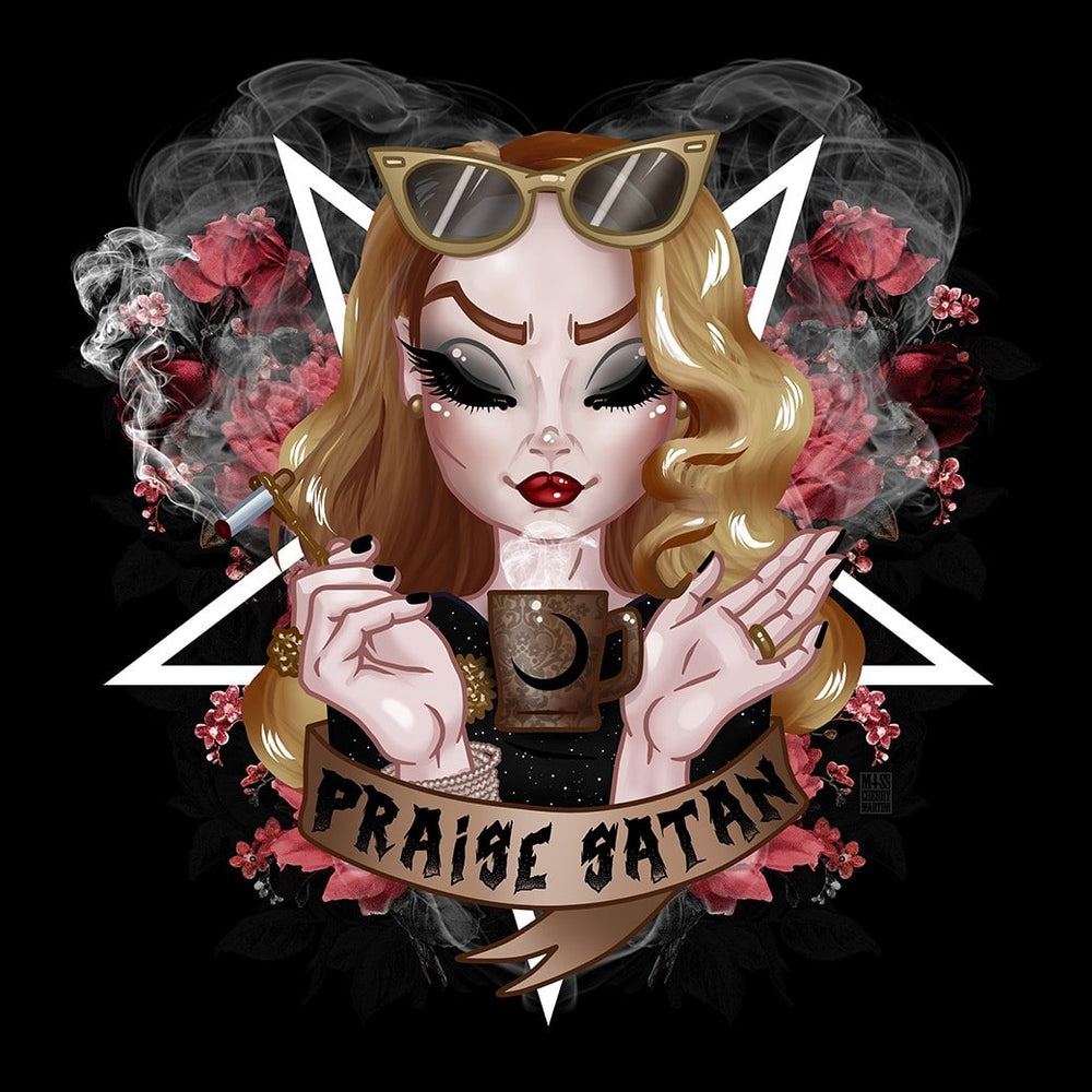 Black Market Art Company Praise Satan Print