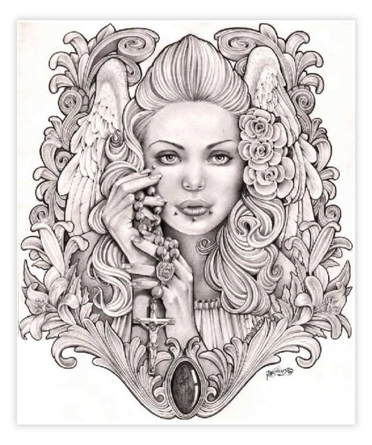 Black Market Art Company Praying Angel Print - Black Market Art Company - Flyclothing LLC