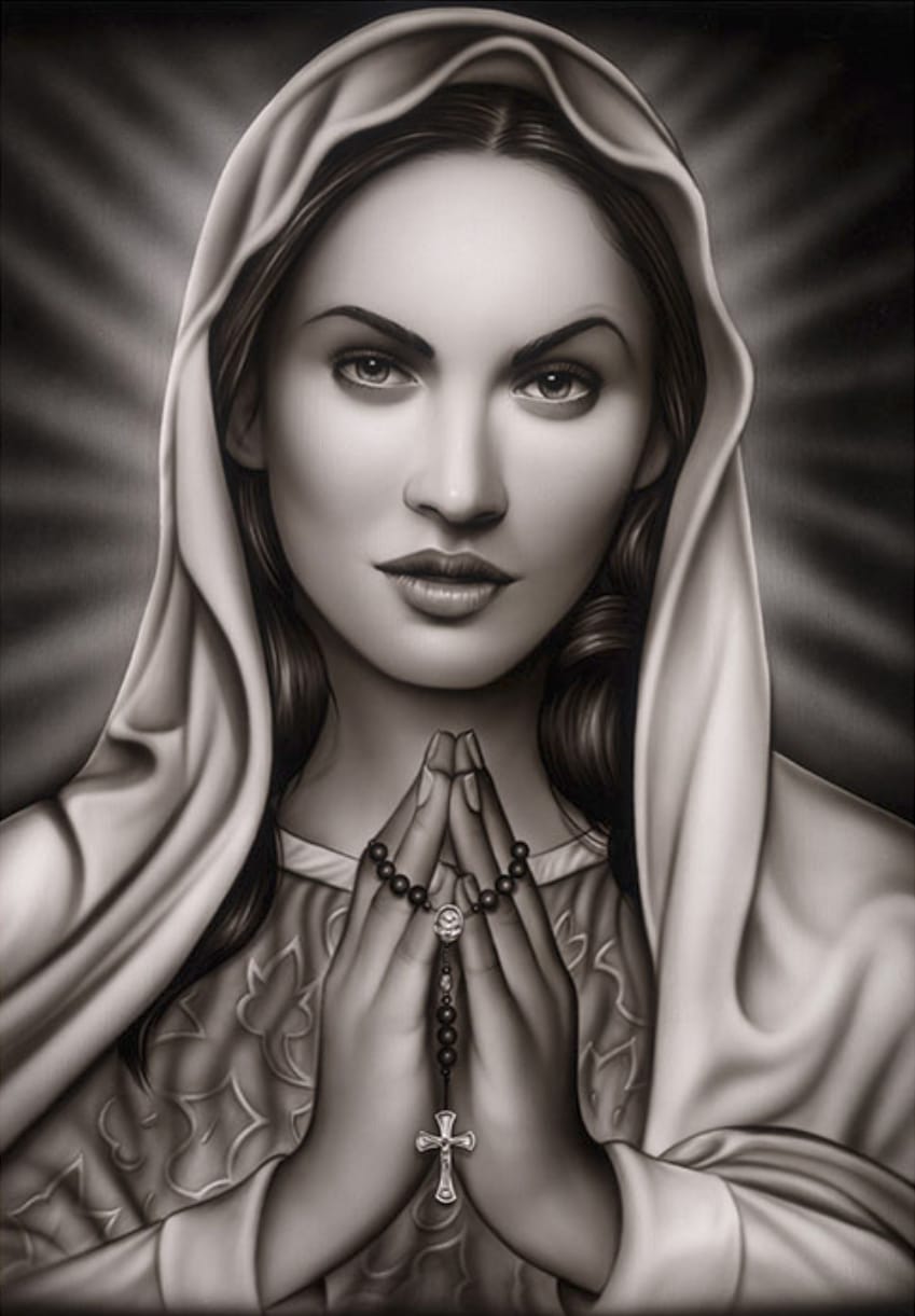 Black Market Art Company Praying Mary Print