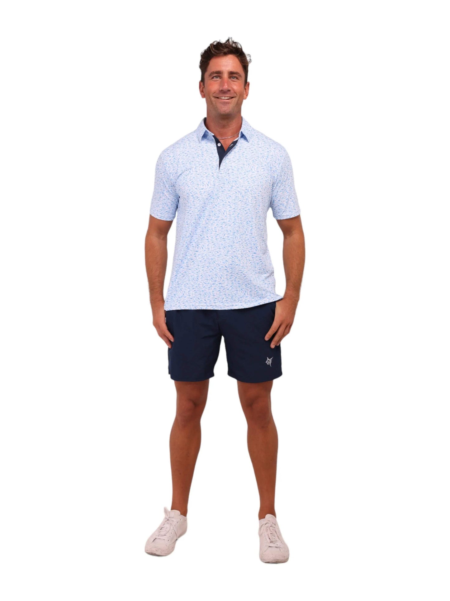 Predator Print Polo - White Water Life - Flyclothing LLC